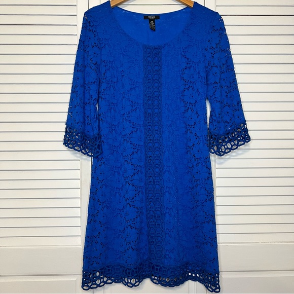 Alfani | Dresses | Royal Blue Alfani Lace Dress | Poshmark